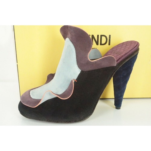 Fendi velvet ruffle - fendi, slide